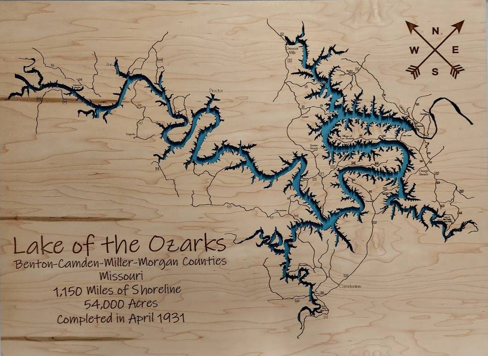 Озарк озеро карта