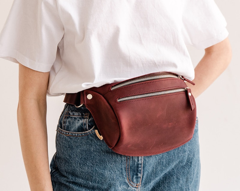 Leather fanny pack
