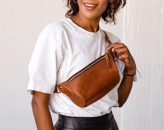 Hip bag, leather belt bag, leather hip bag, belt bag waist bag bum bag fanny bag leather Crossbody pouch