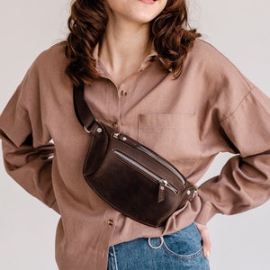 Sac ceinture en cuir, sac ceinture pour femme, sac banane en cuir, pochette ceinture en cuir pour femme