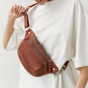 Sac banane en cuir, sac banane, sac banane, sac banane, sac banane pour vêtements, sac banane en cuir, sac banane, packs femmes, cadeau pour homme, fait main