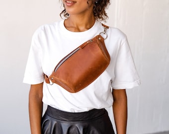 Hip bag, leather belt bag, leather hip bag, belt bag waist bag bum bag fanny bag leather Crossbody pouch