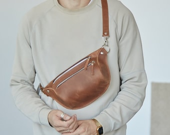 Hip bag, Leather belt bag, Leather hip bag, Belt bag waist bag, Bum bag, Fanny bag leather Crossbody pouch