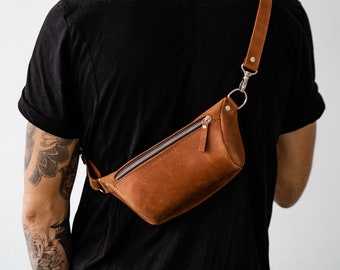 Hip bag, leather belt bag, leather hip bag, belt bag waist bag bum bag fanny bag leather Crossbody pouch