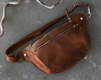 Hip bag, Leather belt bag, Leather hip bag, Belt bag waist bag, Bum bag, Fanny bag leather Crossbody pouch