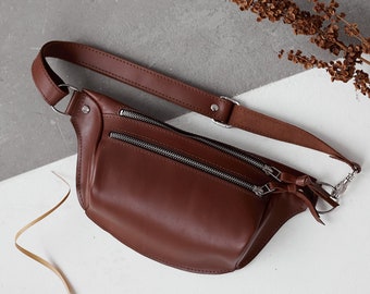 Hip bag, leather belt bag, leather hip bag, belt bag waist bag bum bag fanny bag leather Crossbody pouch