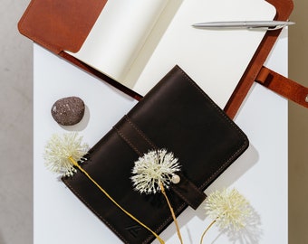 Leather Notebook Cover Personalization, Vintage leather journal cover A5, Simple notebook cover a5, Moleskine cover, Hobonichi Techo