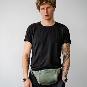 Personalized Leather fanny pack, engraved fanny pack, belt bag, hip bag, bum bag, festival bag, Leather Hip Bag waist bag, leather waist bag image 5