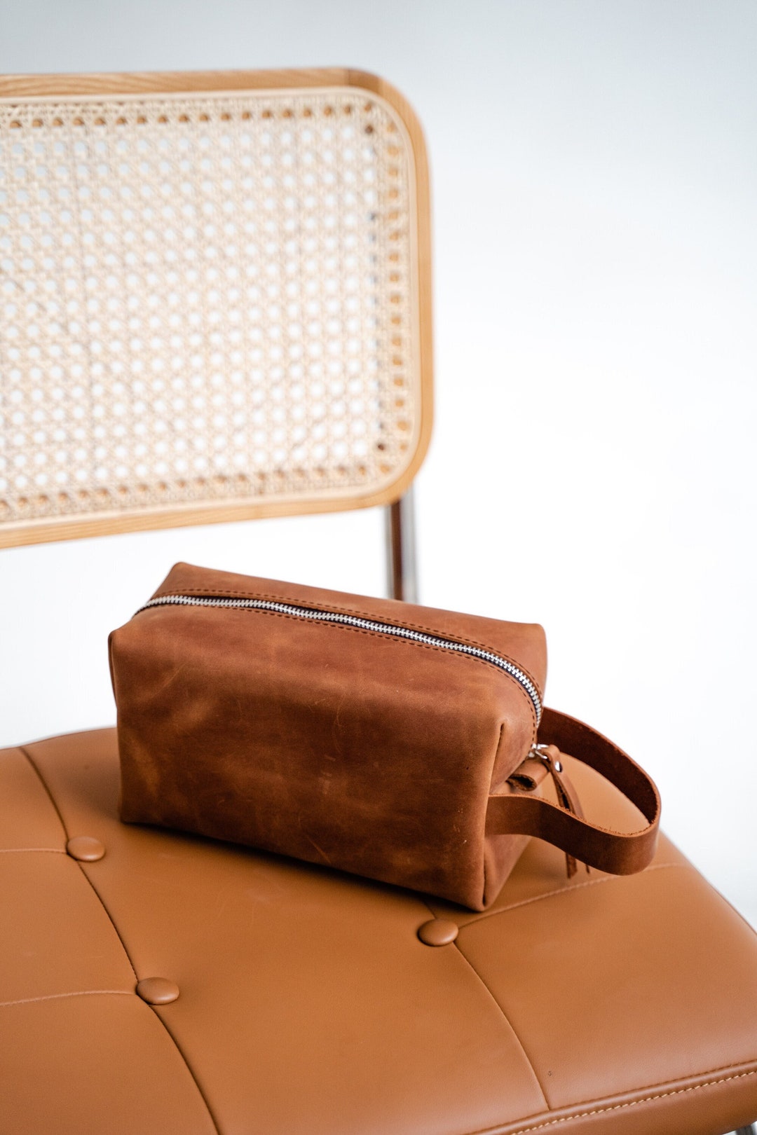 Personalized Men's Leather Toiletry Bag Groomsmen Gifts, Leather ...