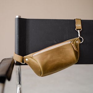Hip bag, leather belt bag, leather hip bag, belt bag waist bag bum bag fanny bag leather Crossbody pouch image 9