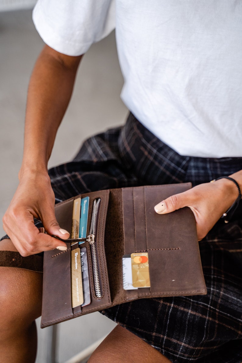 Personalized Wallet, Minimalist Leather Wallet, Mens Slim Wallet, Mens Wallet, Card Wallet, Vertical Leather Wallet, Women's wallet, Gift image 6