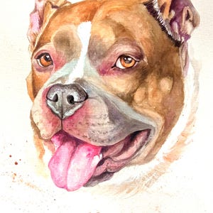 Ritratto personalizzato di un animale domestico ad acquerello, opera d'arte commemorativa per cani, ritratto da foto, regali per la perdita di un animale domestico, ritratto fotografico