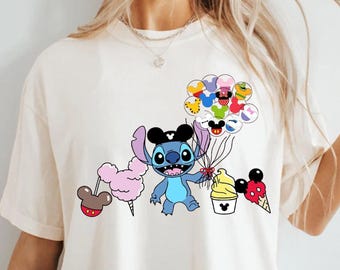 Disney Stitch Shirt Design, Stitch Snacks Png, Stitch Balloon Png, Disney Snack Png, Disneyland Png, Disney Group Shirt Digital Download
