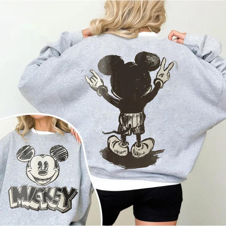 Mickey Mouse PNG File, Mickey Pose Png, Vintage Disney Mickey, Disney Trip Shirt Design, Disney Gift, image 4