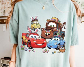 Disney Cars Pascua PNG, Conejito Mater Rayo McQueen PNG, Top gráfico de búsqueda de huevos de primavera de Pixar, Viaje de huevos de Pascua de Disney PNG