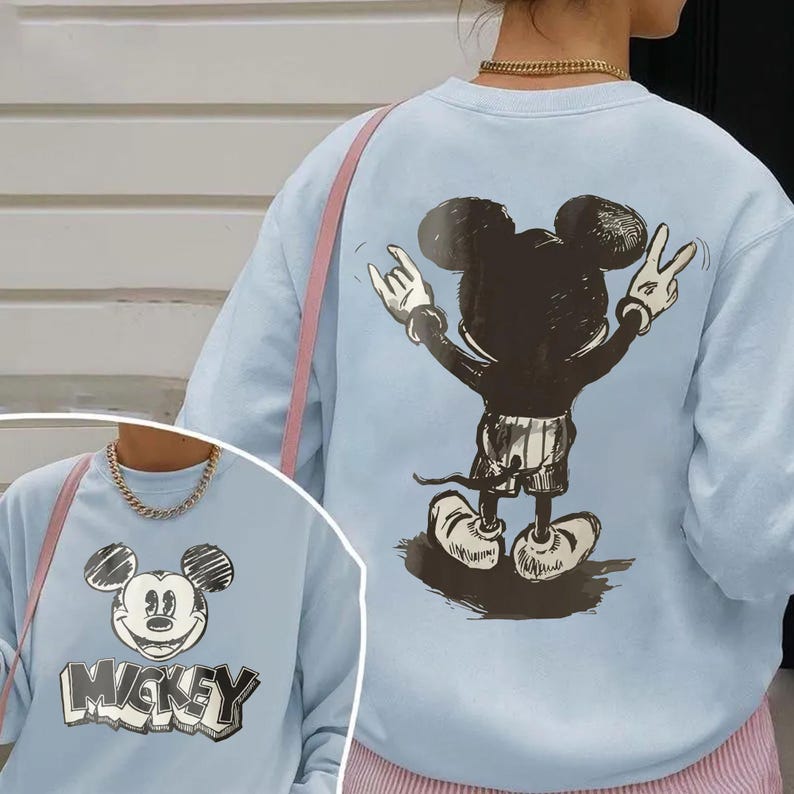 Mickey Mouse PNG File, Mickey Pose Png, Vintage Disney Mickey, Disney Trip Shirt Design, Disney Gift, image 5