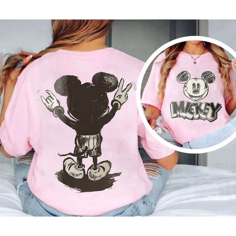 Mickey Mouse PNG File, Mickey Pose Png, Vintage Disney Mickey, Disney Trip Shirt Design, Disney Gift, image 6