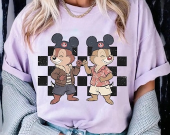 Chip and Dale Checkered PNG, Chip Dale Double Trouble PNG Digital Download, Walt Disney, Disneyland Family Vacation Trip