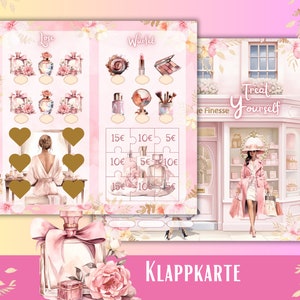 Klappchallenge Treat Yourself für A6 Budgetbinder | Sparchallenge | Budgeting
