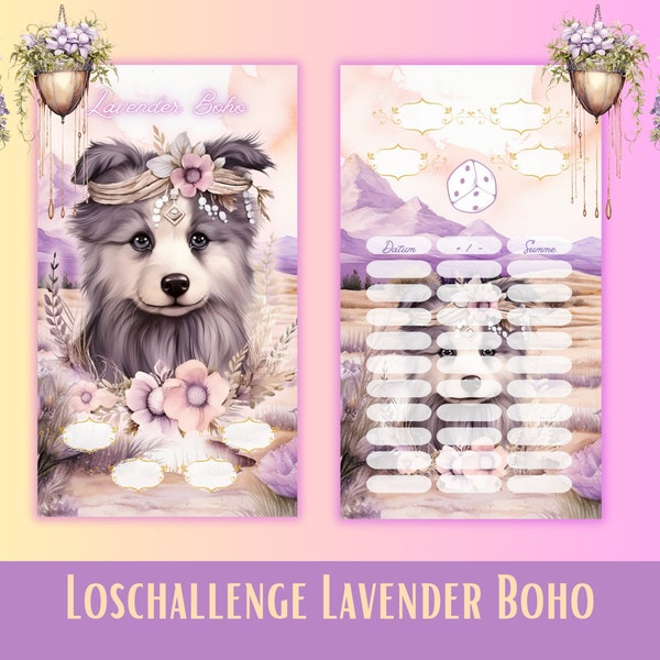 Loschallenge Lavender Boho | Sparchallenge | Umschlagmethode