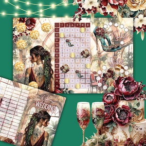Bohemian Wedding Klappkarte für A6 Budgetbinder | KBW1