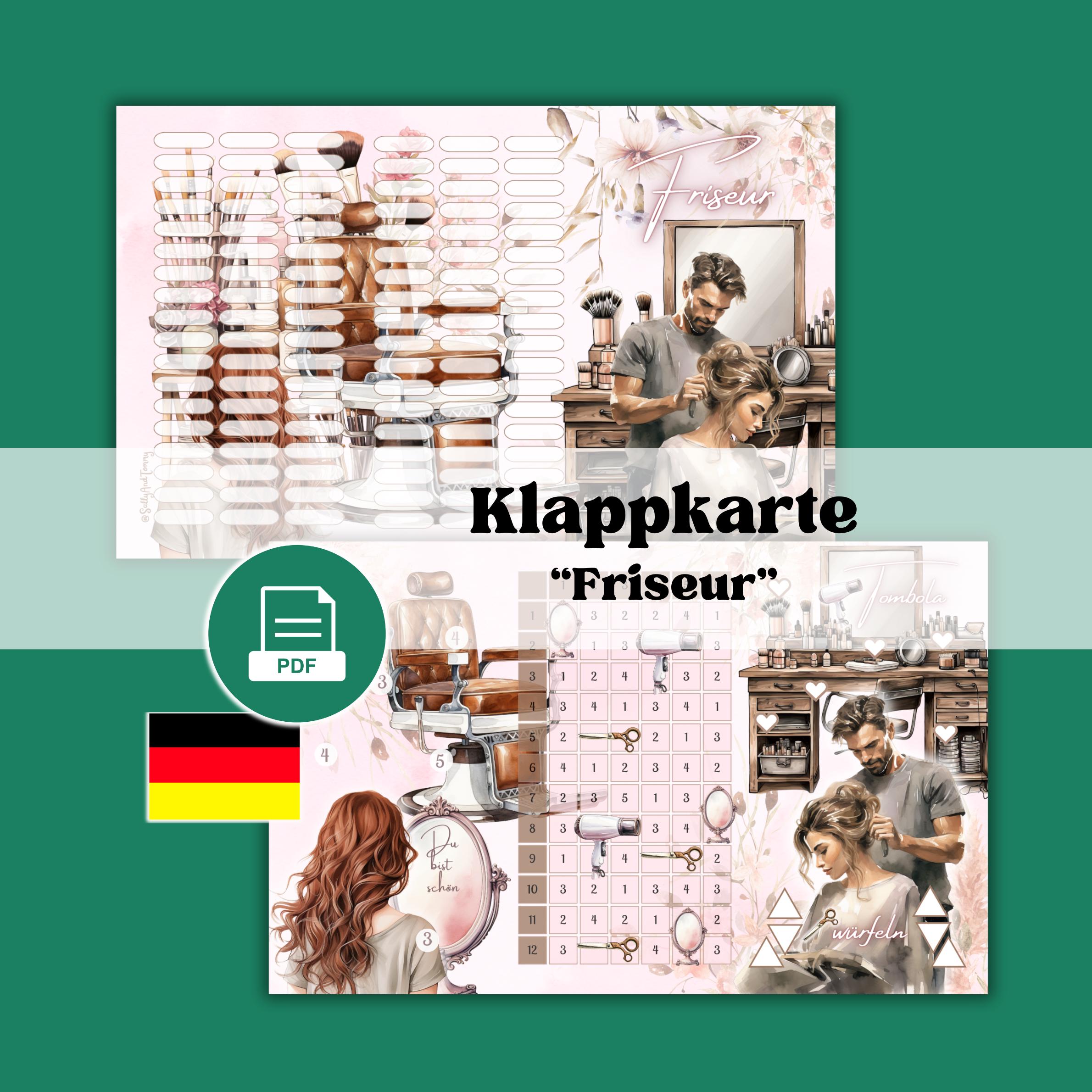 Download hairdresser folding card