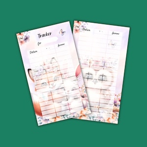Budget Sheet Tracker Waldtiere für A6 Budget Binder