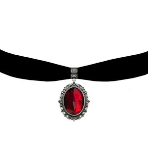 Victorian Gothic Steampunk Vintage Inspired Pendant Jewelry on Black Velvet Choker Necklace