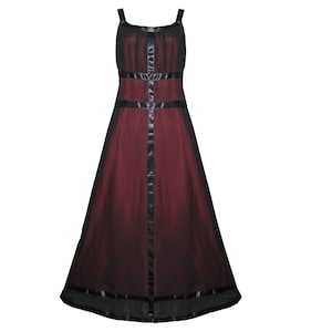 burgundy witch dress Dare Fashion Adult Gothic Witch Costume Renaissance Corset Top Burgundy Red 5x main image 0