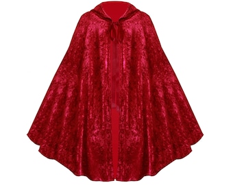 Cape Gothic Cloak Steampunk Victorian Clothing Historical Outfit Hooded Renaissance Medieval Stage Theater Cosplay Short Velvet Capelet
