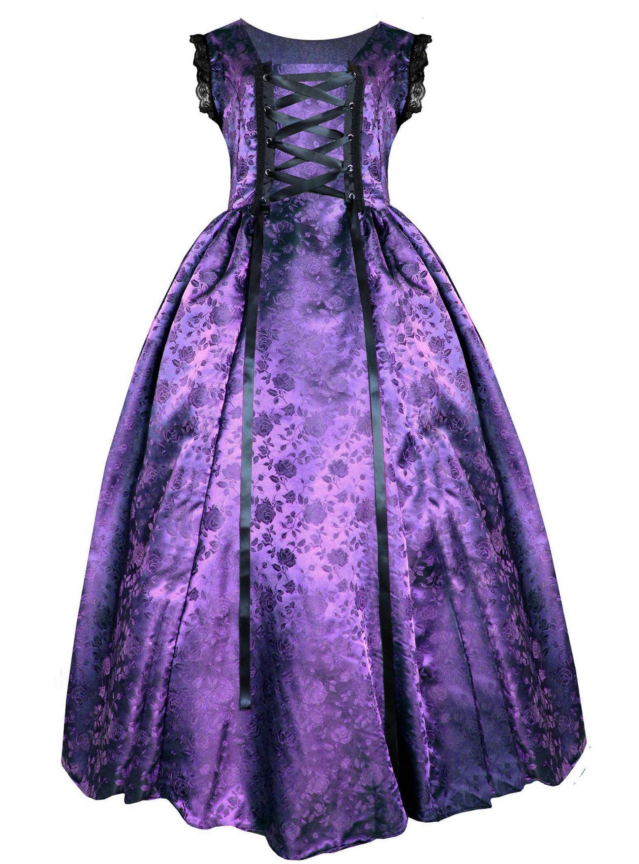 Victorian Steampunk Dress Gothic Renaissance Gown Medieval Lace-up ...