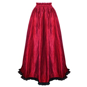 Formal Skirt Long Custom Gothic Steampunk Victorian Elegant Women&#39;s Custom Crushed Iridescent Shimmer Stage Theater Costume