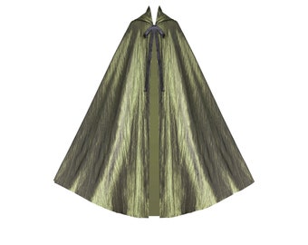 Gothic Cape Victorian Historical Cloak Steampunk Hooded Renaissance Medieval Stage Theater Cosplay Custom Crushed Fabric Black Red Purple