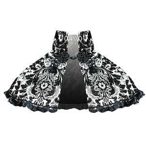 Steampunk Victorian Cape Gothic Renaissance Cloak Medieval Stage Costume Cosplay Civil War Lolita Theater Brocade Toile Short Collar Capelet