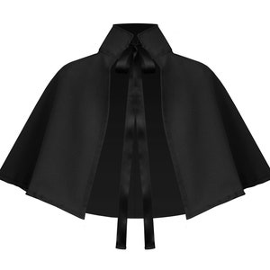Victorian Cape Gothic Cloak Renaissance Medieval History Theater Stage Civil War Halloween Costume Steampunk Capelet Goth Capelet Shawl