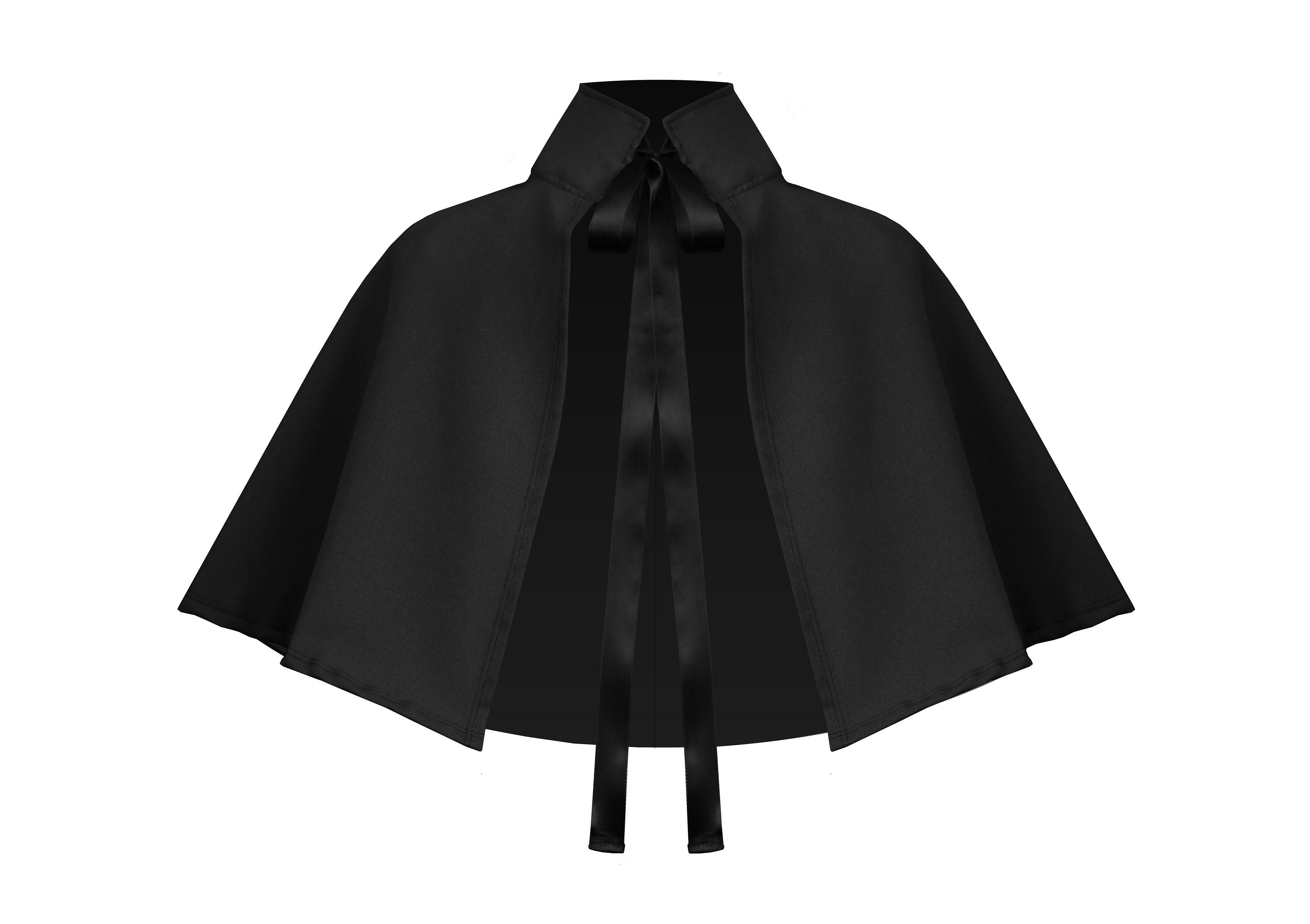 Victorian Cape Gothic Cloak Renaissance Medieval History Theater Stage Civil War Halloween Costume Steampunk Capelet Goth Capelet Shawl