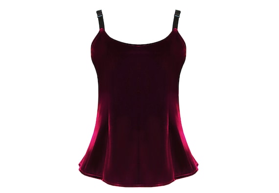 Velvet Camisole Victorian Gothic Stretch Women's Top for