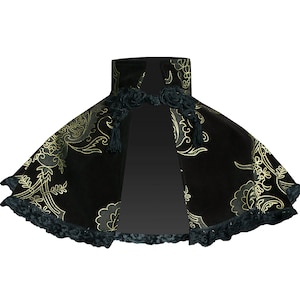 Capelet Steampunk Victorian Velvet Gothic Renaissance Medieval Stage Costume Cosplay Civil War Lolita Theater Short Cloak Collar Cape Black