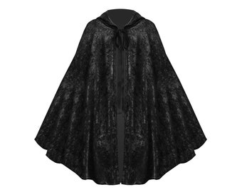 Victorian Cape Historical Steampunk Cloak Gothic Hooded Renaissance Medieval Stage Wear Women Men Theater Cosplay Short Velvet Capelet