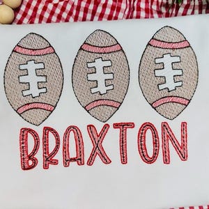 Football trio sketch embroidery shirt, Kids Football Shirt, Custom Football Sketch Tee, Personalized Team Shirt, Kids Custom Name Tee