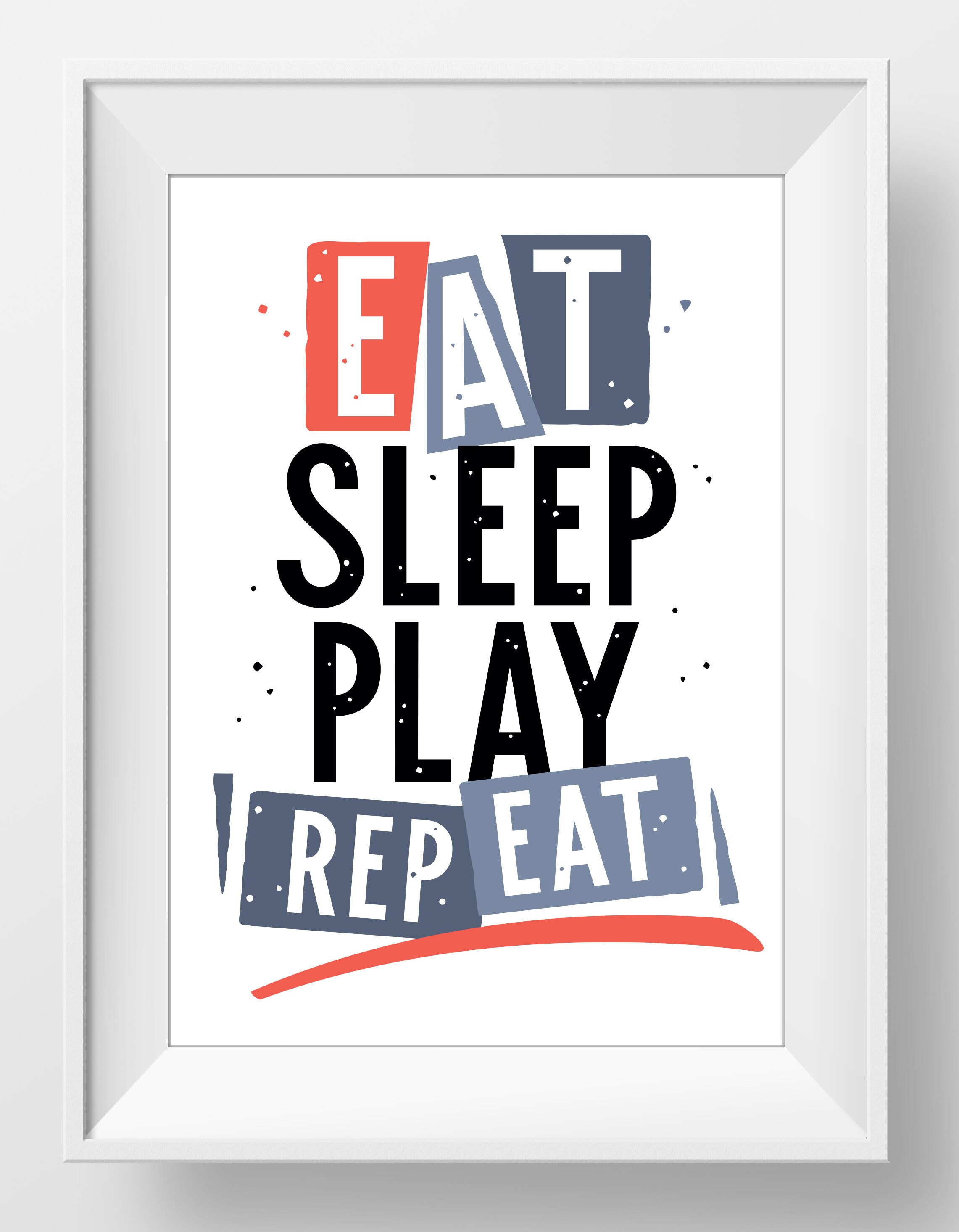 Eat Sleep Play Repeat Print Etsy España