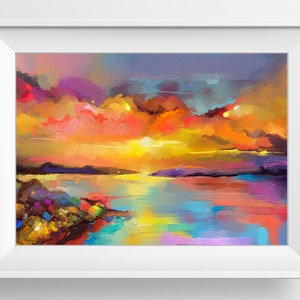 Colourful Sunset Painting Print