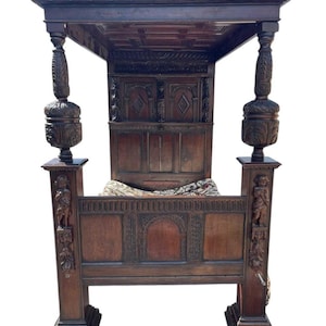 Antique Jacobean Canopy Bed 17th Century St Veronica