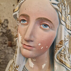 19th Century Religious Statue Mary of Lourdes Church Sculpture - Etsy