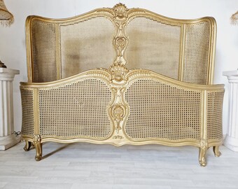 French Cane Bed Louis XV Style