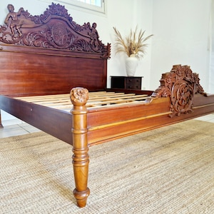 Renaissance Style King Size Bed and Cabinets