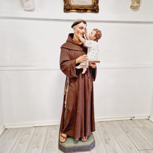 19th Century Religious Statue Saint Anthony