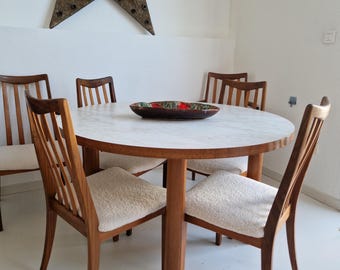 ミッドセンチュリーモダンスタイルのダイニングチェア6脚セット G-PLAN チーク材 ヴィンテージホームデコレーション