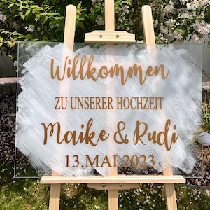 Willkommensschild Hochzeit| Weddingsign| Hochzeitsschild| Acrylglas Schild| Welcome sign| Wedding| Empfangstafel| Hochzeitsgeschenk| gift