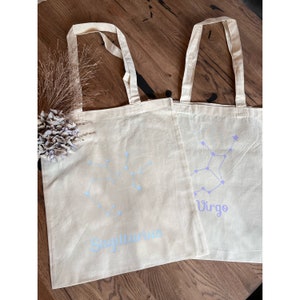 Constellation Cotton Bag| Constellations| Zodiac sign| Shopping bag| Jute bags| Gift idea| Zodiac sign bag|